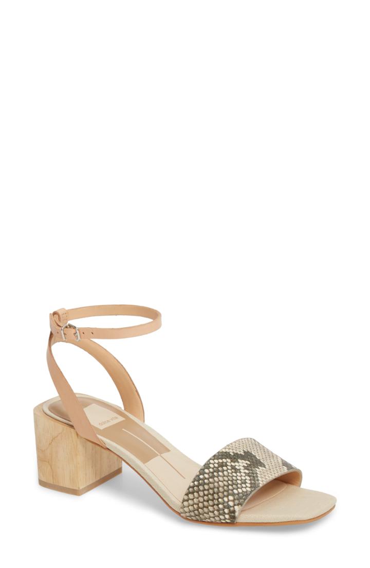 Women's Dolce Vita Zarita Blunted Toe Sandal .5 M - Grey