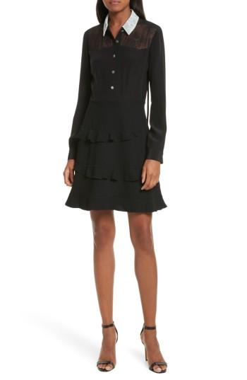 Women's The Kooples Trompe L'oeil Shirtdress - Black