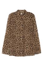 Women's Bp. Gathered Back Print Shirt - Beige