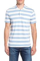 Men's French Connection Harbor Stripe Polo - Blue