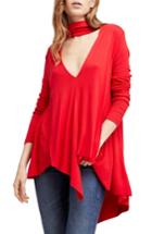 Women's Free People Uptown Turtleneck Top, Size - Red