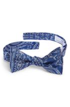 Men's Southern Tide Beaufort Paisley Bow Tie, Size - Blue