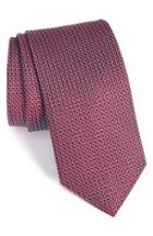 Men's Eton Solid Silk Tie, Size - Red