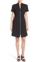 Women's Ming Wang Zip Front A-line Ponte Dress