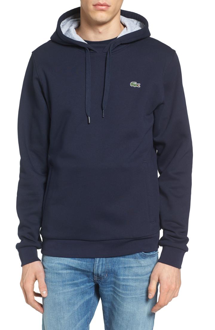 Men's Lacoste Sport Cotton Blend Hoodie (xl) - Blue