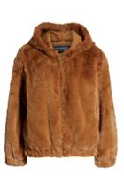 Women's French Connection Arabella Faux Shearling Jacket - Brown