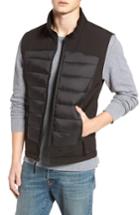 Men's Black Rivet Quilted Vest - Black