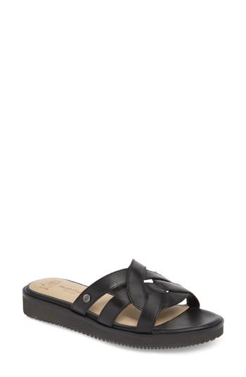 Women's Hush Puppies Braid Slide Sandal M - Black