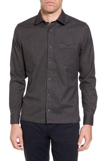 Men's Ted Baker London Digon Dobby Shirt (s) - Grey