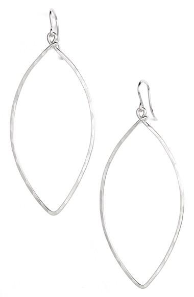 Women's Ija Sterling Silver Oblong Hoop Earrings