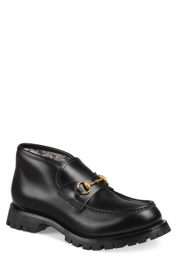 Men's Guicci Django Horsebit Chukka Slip-on Us / 6uk - Black