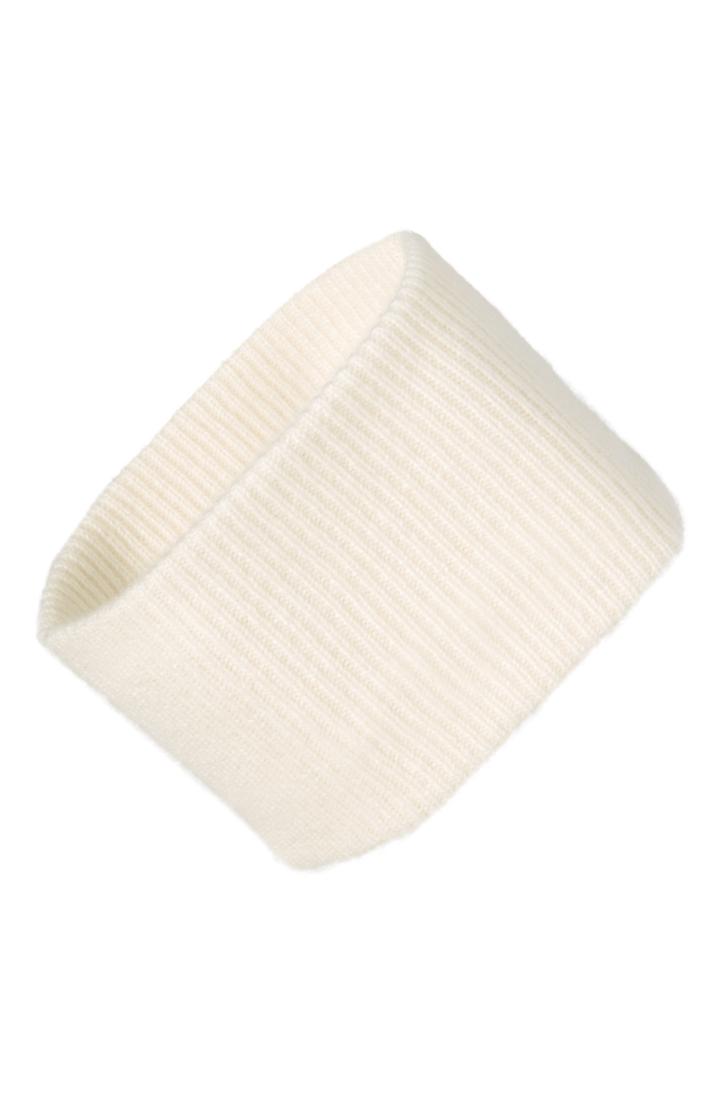 Halogen Ribbed Cashmere Head Wrap, Size - Ivory