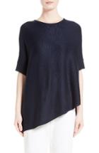 Women's St. John Sport Collection Mini Chevron Stripe Sweater, Size - Blue
