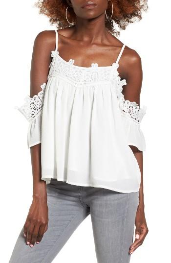 Women's 4si3nna Off The Shoulder Shoulder Top - White