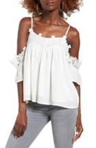 Women's 4si3nna Off The Shoulder Shoulder Top - White