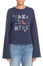 Women's Opening Ceremony 'take A Hike' Embroidered Cotton Sweatshirt