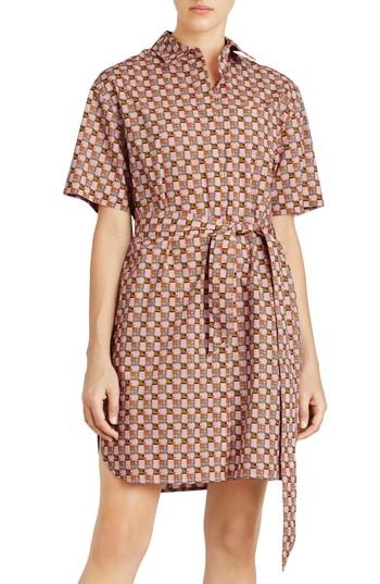 Women's Burberry Addy Checked Shirtdress Us / 40 It - Pink