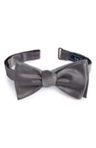 Men's The Tie Bar Silk Solid Bow Tie, Size - Grey (online Only)