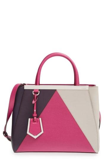 Fendi 'petite 2jours Colorblock' Leather Shopper -