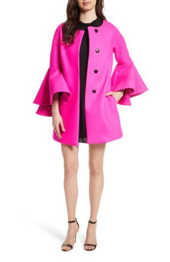 Women's Milly Melton Bonded Coat, Size - Pink