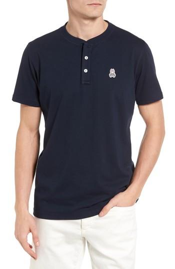 Men's Psycho Bunny Henley T-shirt (m) - Blue