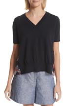 Women's Grey Jason Wu Pleated Back Combo Sweater
