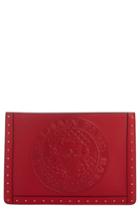 Balmian Mini Domaine Embossed Coin Calfskin Bag - Red