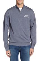 Men's Cutter & Buck Seahawks Shoreline Quarter Zip Pullover - Blue
