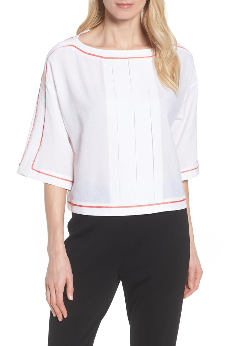 Women's Ming Wang Contrast Trim Tunic