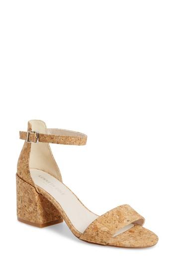 Women's Kenneth Cole New York Hannon Block Heel Ankle Strap Sandal M - Beige