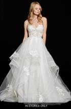 Women's Hayley Paige Chantelle Strapless Lace & Tulle Ballgown, Size - White