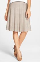 Petite Women's Nic+zoe Panel Twirl Skirt, Size P - Brown