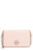 Women's Tory Burch Mcgraw Leather Crossbody Wallet - Pink