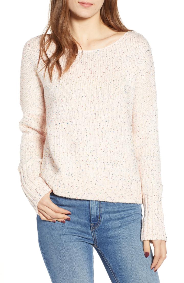 Women's Caslon Twist Front Sweatshirt - Pink