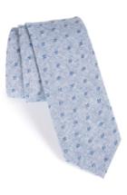 Men's Nordstrom Men's Shop Dot Cotton Skinny Tie, Size - Blue