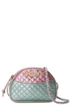 Gucci Quilted Metallic Dome Crossbody Bag - Pink