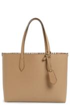 Burberry Medium Lavenby Reversible Calfskin Leather Tote - Beige