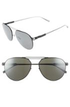 Men's Mykita Nino 57mm Aviator Sunglasses - Silver/ Black