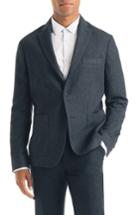 Men's Good Man Brand Downtown Trim Fit Print Wool Blend Sport Coat R - Blue