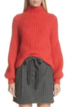 Women's Ulla Johnson Micha Puff Sleeve Sweater, Size - Red