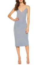Women's Bardot Asymmetrical Open Back Dress - Blue