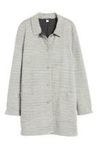 Women's Eileen Fisher Cotton Blend Tweed Jacket, Size - Grey
