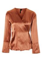 Women's Topshop Boutique Silk Wrap Blouse Us (fits Like 0) - Pink