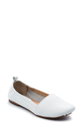 Women's Latigo 'bettie' Leather Flat M - White