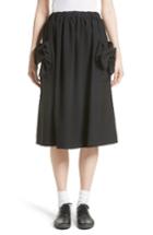 Women's Comme Des Garcons Tropical Wool Bow Skirt