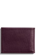 Men's Shinola Slim Bifold Leather Wallet - Purple
