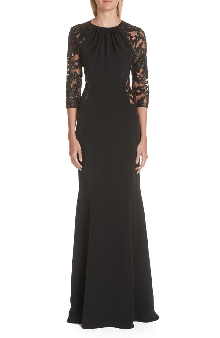 Women's Verdin Crepe Silk Trumpet Gown