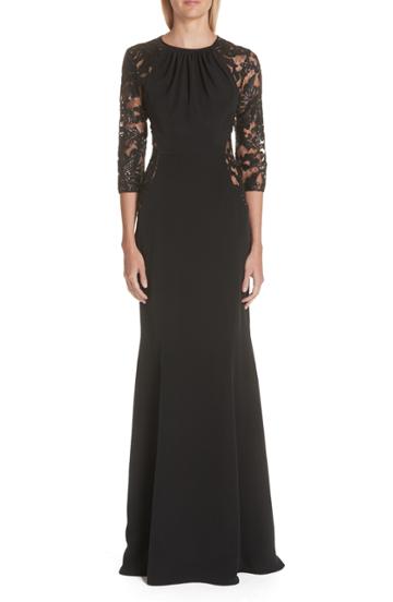 Women's Verdin Crepe Silk Trumpet Gown