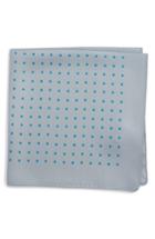 Men's Boss Dot Silk Pocket Square, Size - Grey