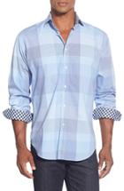 Men's Thomas Dean Regular Fit Plaid Sport Shirt - Blue